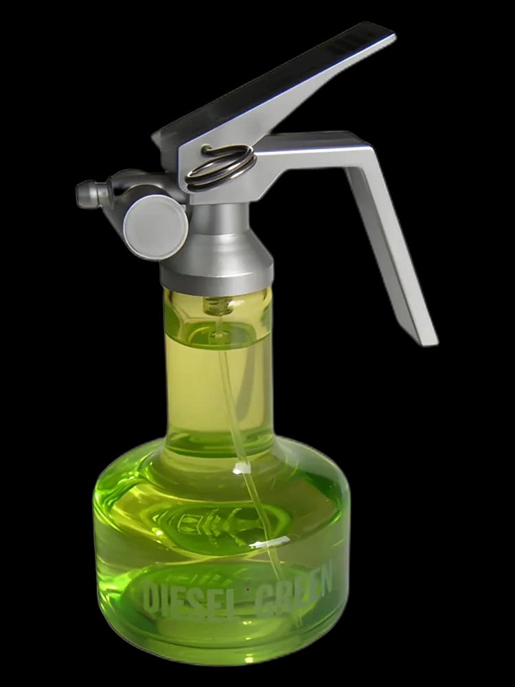 Green Feminine bottle